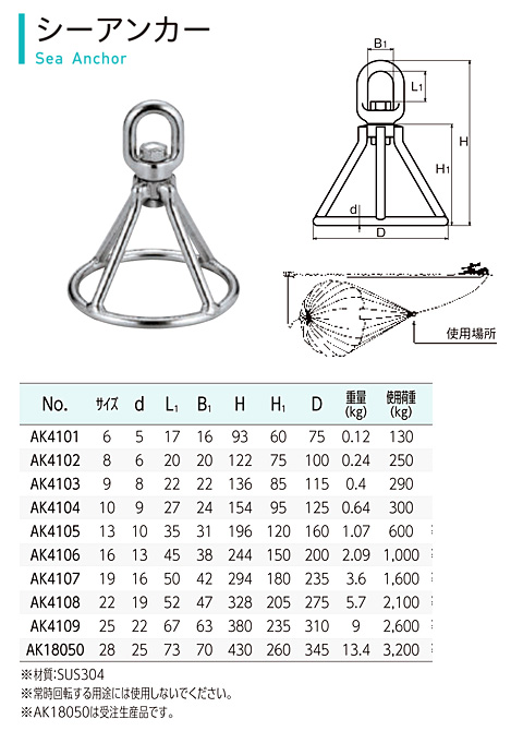 シーアンカー ASANO 浅野金属 AK4101 [T0] 通販