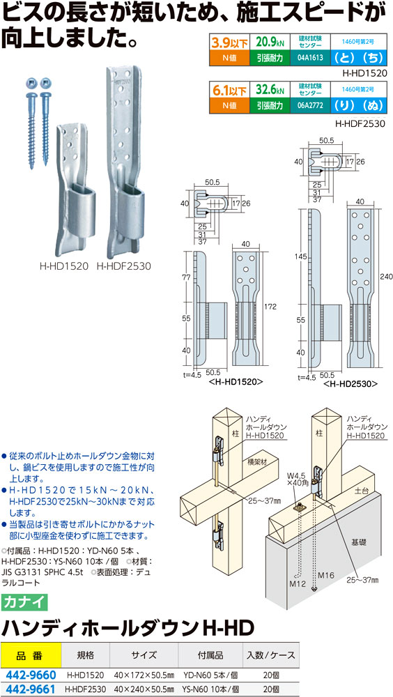 カナイ 建材 金物 シークホールダウン C-HD2530ビス90? 通販