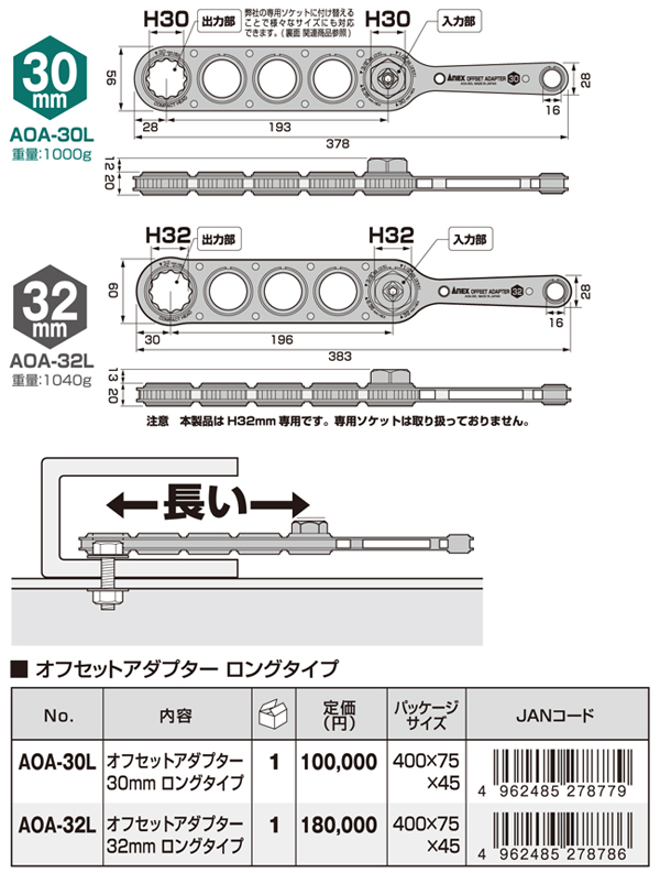 お歳暮 AOA19GLアネックス オフセットアダプター 専用ギヤロック8354256