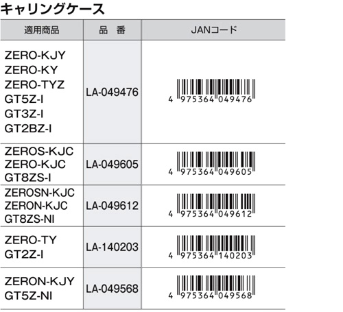 ZERO用キャリングケース