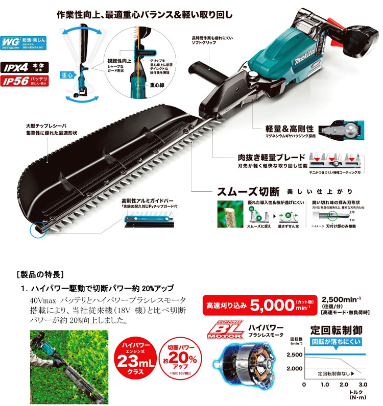 一部予約 マキタ makita 850ミリ充電式片刃ヘッジトリマ MUH012GRDX 1点