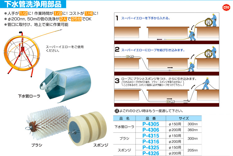 レア？！☆ マーベル 下水管洗浄用 スポンジ(φ200用) P-4326 特殊工具