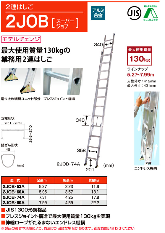 法人限定)PiCa(ピカコーポレイション):ピカ 伸縮はしごスーパーラダーＳＬ型 ４．２ｍ 通販